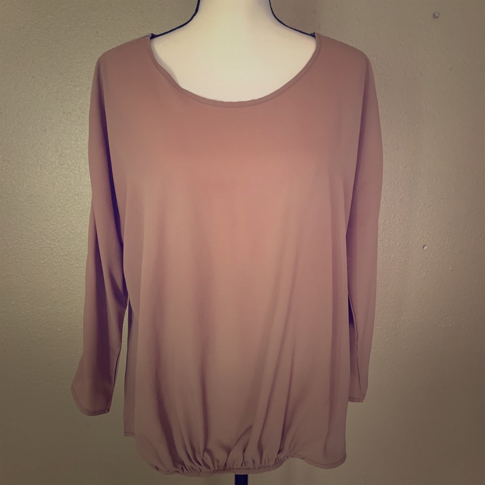 Women’s Nude/Beige Blouse w/ Beading